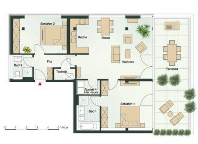 Terrassenwohnung zur Miete 1.400 € 3 Zimmer 119 m² 2. Geschoss frei ab sofort Goldbergweg 13 Heiderhof Bonn 53177