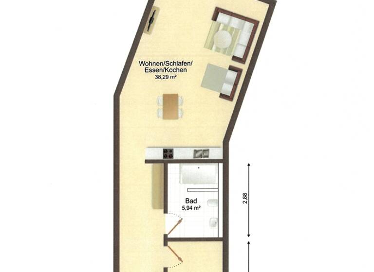 Studio zur Miete - Erstbezug 661 € 1 Zimmer 49,6 m² frei ab sofort Buer Melle 49328