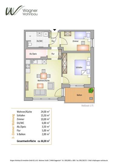 Wohnung zur Miete nur mit Wohnberechtigungsschein 627 € 3 Zimmer 66 m² frei ab 01.12.2025 Plattling Plattling 94447
