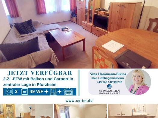Wohnung zum Kauf 139.000 € 2 Zimmer 49 m² Südweststadt Pforzheim 75173