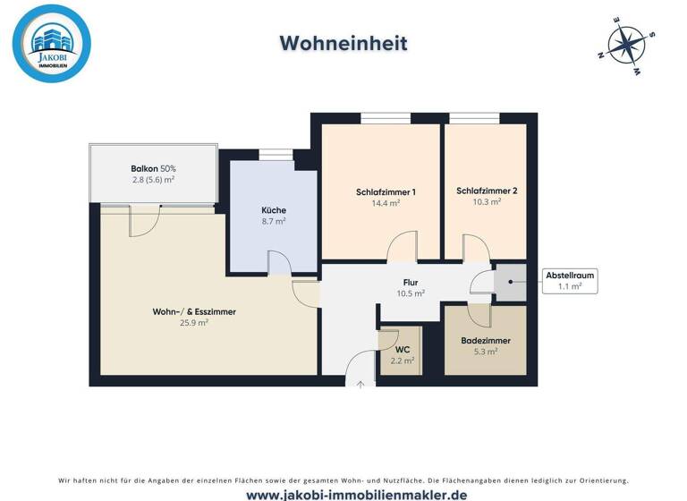 Wohnung zum Kauf 293.000 € 3 Zimmer 80,1 m² 2. Geschoss frei ab sofort Leipziger Str. 20 Weiden Köln 50858