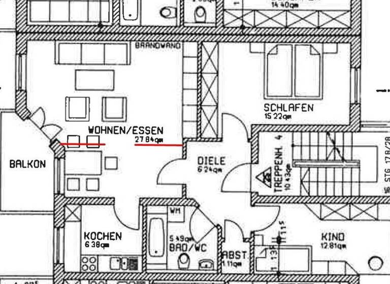 Wohnung zur Miete 620 € 3 Zimmer 77,8 m² 2. Geschoss Ahornweg 12c Bergham Nittenau 93149