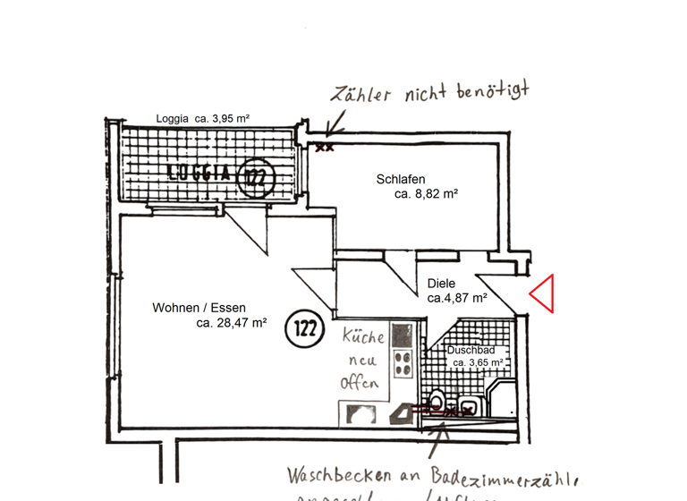 Wohnung zum Kauf 119.000 € 2 Zimmer 44,5 m² 8 Geschosse frei ab sofort Ellenerbrok-Schevemoor Bremen 28325