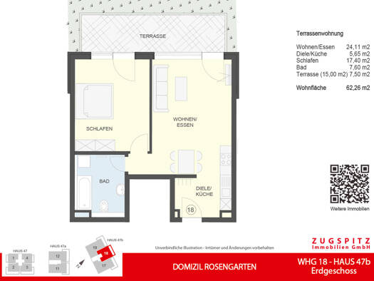 Terrassenwohnung zum Kauf - Erstbezug 612.000 € 2 Zimmer 62,6 m² EG Garmisch Garmisch-Partenkirchen 82467