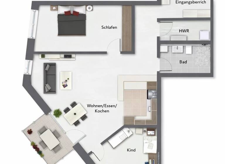 Wohnung zum Kauf provisionsfrei 447.500 € 3 Zimmer 101,8 m² Holzhausen Georgsmarienhütte 49124