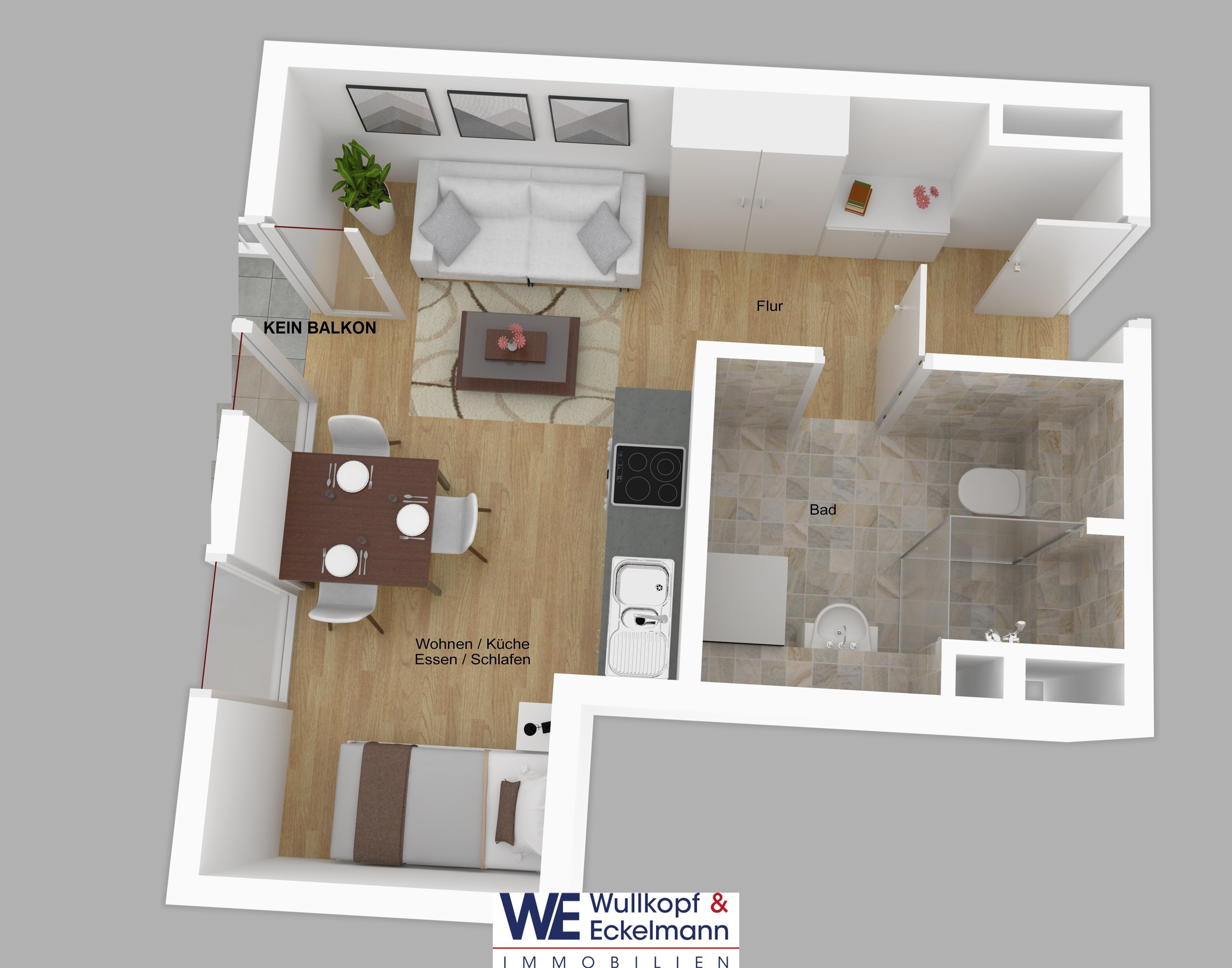 Wohnung zur Miete 592 € 1 Zimmer 29,6 m²<br/>Wohnfläche 1.<br/>Geschoss Alsterdorf Hamburg 22297