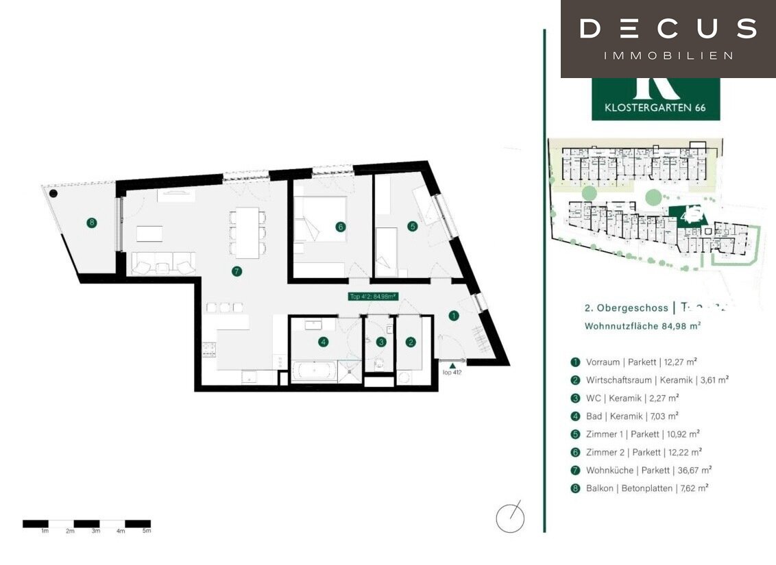 Wohnung zur Miete 1.093 € 3 Zimmer 85 m²<br/>Wohnfläche 2.<br/>Geschoss 01.01.2025<br/>Verfügbarkeit Klosterneuburg 3400