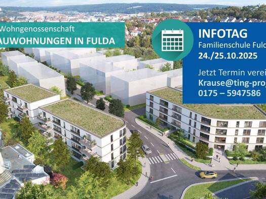 Wohnung zum Kauf - Neubau provisionsfrei 95.000 € 2 Zimmer 62,8 m² 2. Geschoss Fulda 36037