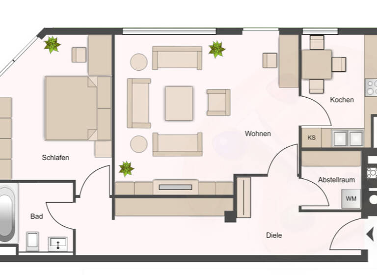 Wohnung zum Kauf 154.000 € 2 Zimmer 65,7 m²<br/>Wohnfläche 2.<br/>Geschoss Österreicher Straße 22 Laubegast-Nord/Alttolkewitz Dresden 01279