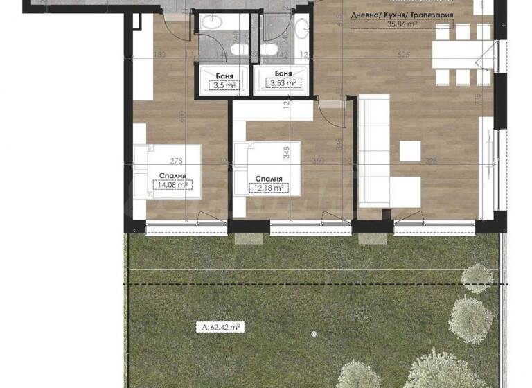 Studio zum Kauf 317.875 € 3 Zimmer 121,4 m² Sofia