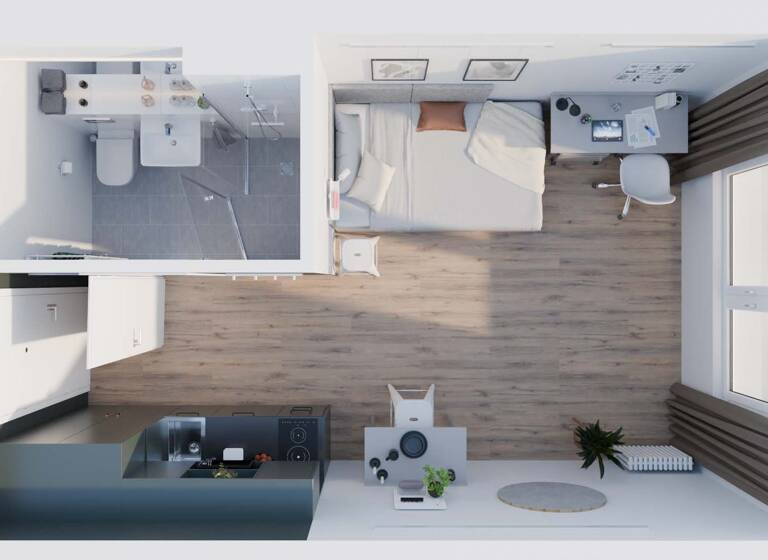 Studio zur Miete - Erstbezug 599 € 1 Zimmer 21 m² frei ab sofort Halbergstraße 3 Süd Ludwigshafen am Rhein 67061