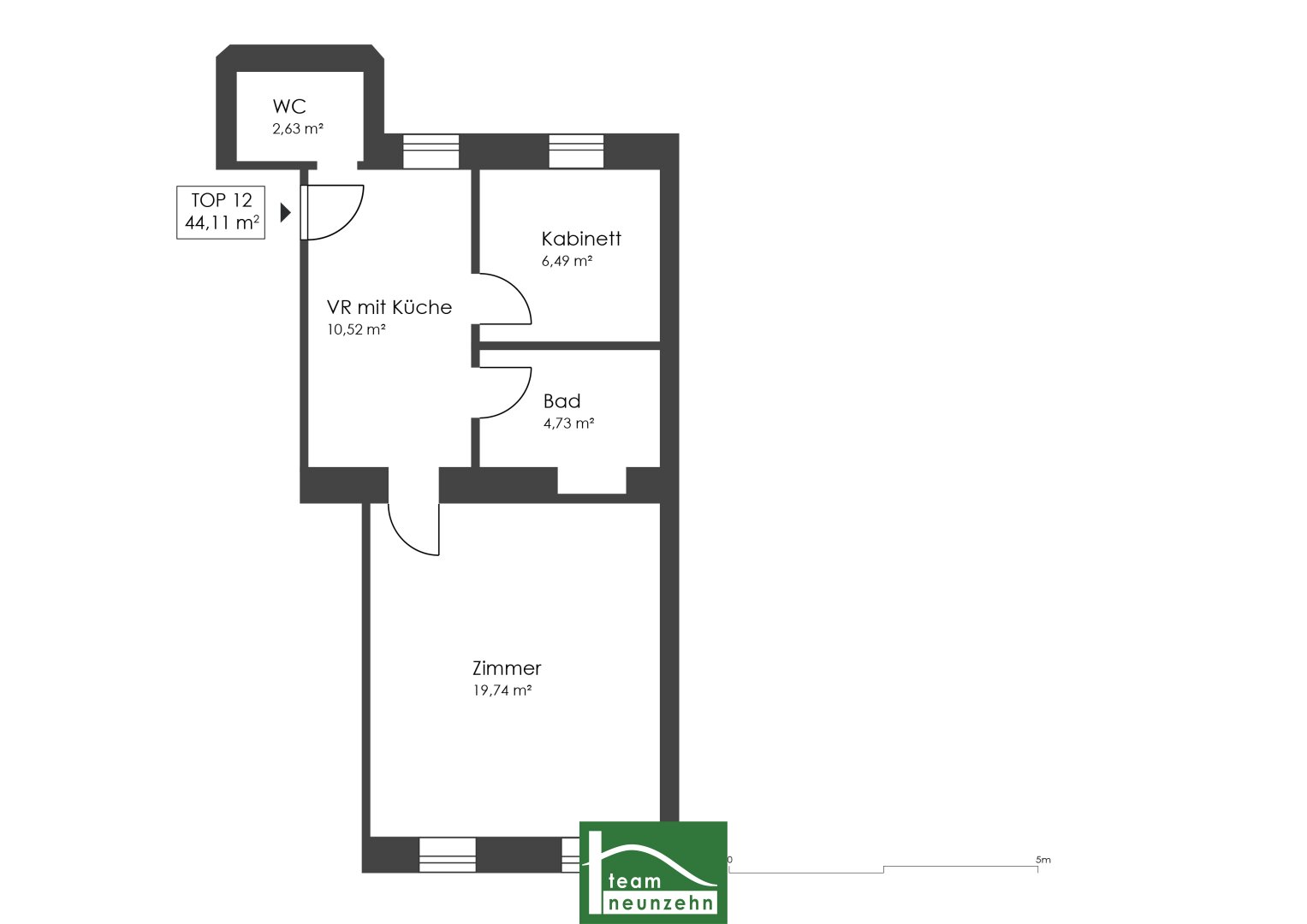 Wohnung zum Kauf 159.000 € 1,5 Zimmer 44,1 m²<br/>Wohnfläche 1.<br/>Geschoss Columbusgasse 70 Wien 1100