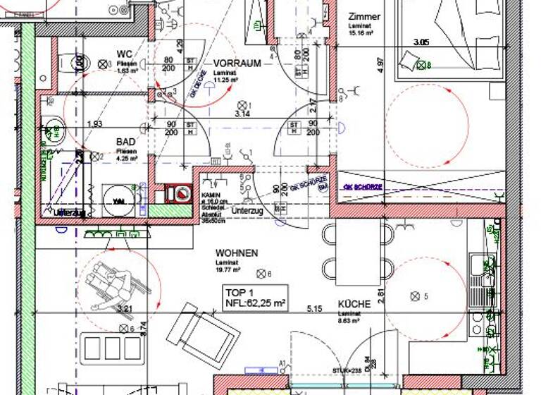 Wohnung zur Miete 801 € 62,3 m² Bürgerstraße 24/1 Schwarzenau 3900