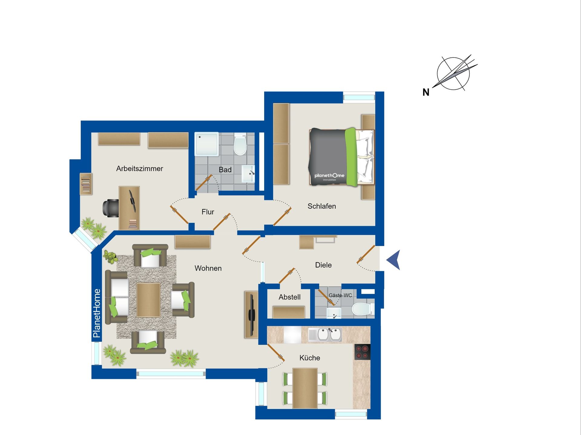 Wohnung zum Kauf 359.000 € 3 Zimmer 76,2 m²<br/>Wohnfläche 2.<br/>Geschoss Aegidii Münster 48143