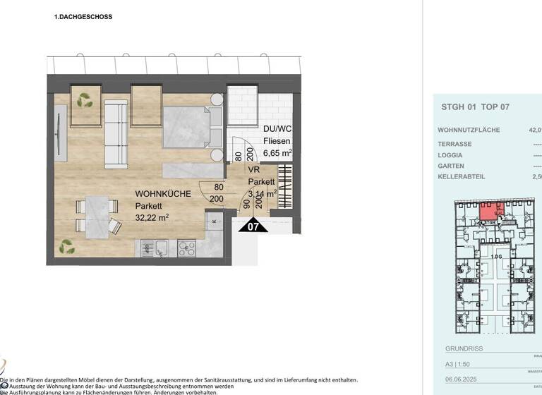 Studio zum Kauf - Erstbezug 215.000 € 1 Zimmer 42 m² Wien 1220