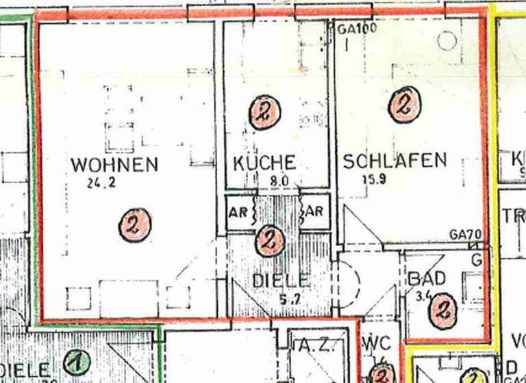 Wohnung zum Kauf provisionsfrei 185.000 € 2 Zimmer 58,2 m² EG Schoppershof Nürnberg 90491