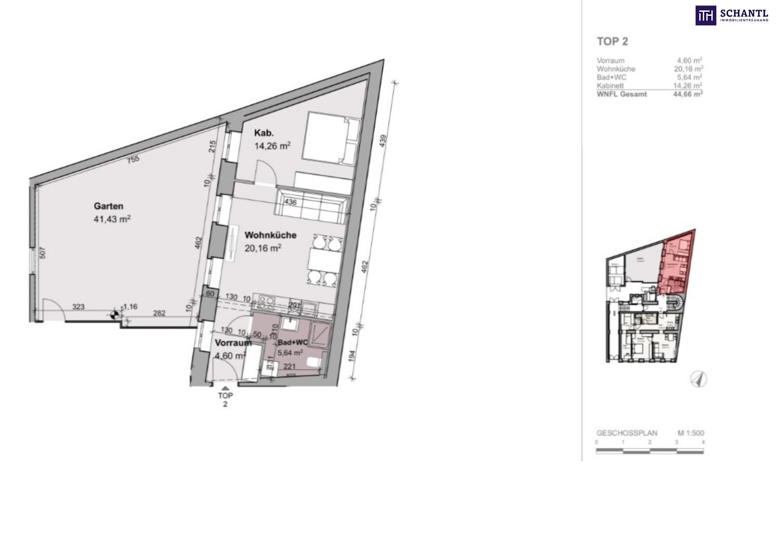 Wohnung zum Kauf 298.000 € 2 Zimmer 44,7 m²<br/>Wohnfläche EG<br/>Geschoss Högelmüllergasse Wien 1050