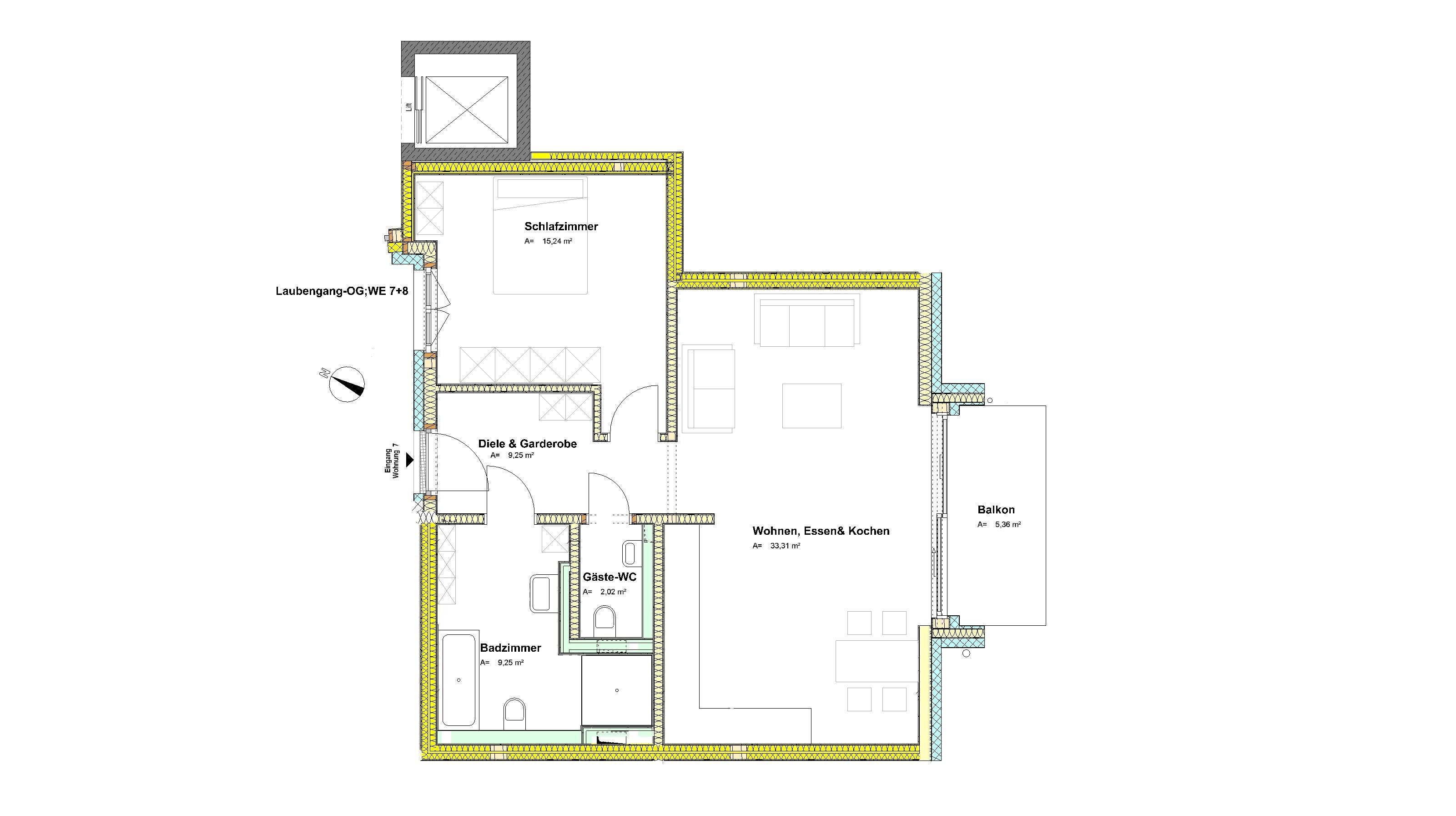 Wohnung zum Kauf provisionsfrei 580.300 € 2 Zimmer 71,2 m²<br/>Wohnfläche Nelkenstraße 2 Eching Eching 85386