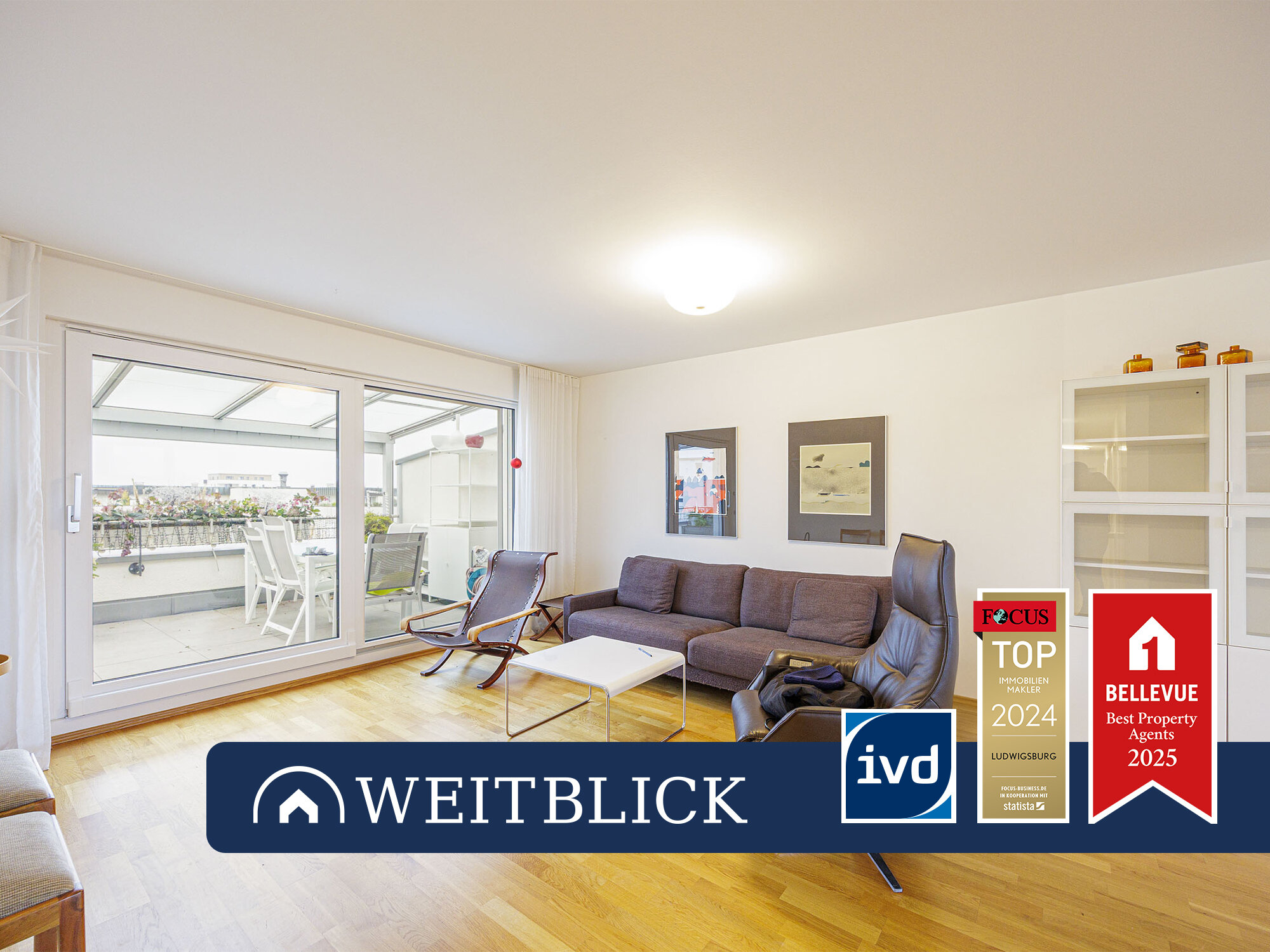 Penthouse zur Miete 1.890 € 3 Zimmer 122 m²<br/>Wohnfläche 3.<br/>Geschoss Kornwestheim Kornwestheim 70806