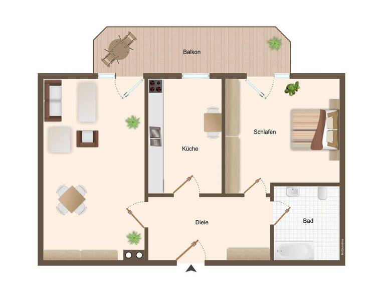 Wohnung zur Miete 330 € 2 Zimmer 60,9 m² 1. Geschoss frei ab sofort Volksgutweg 6 Mügeln 04769