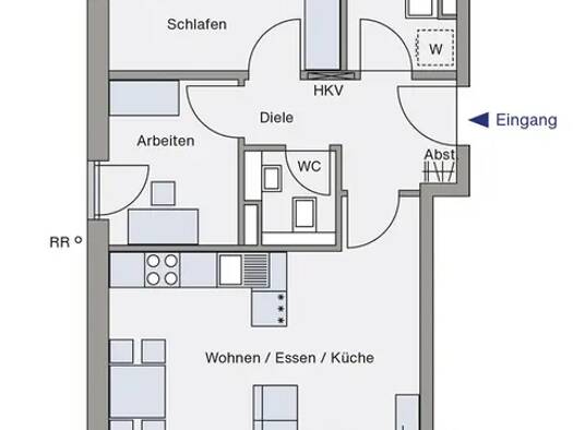 Wohnung zur Miete 1.060 € 3 Zimmer 64,7 m² Geschoss 2/4 frei ab 15.01.2026 Moosburg 85368