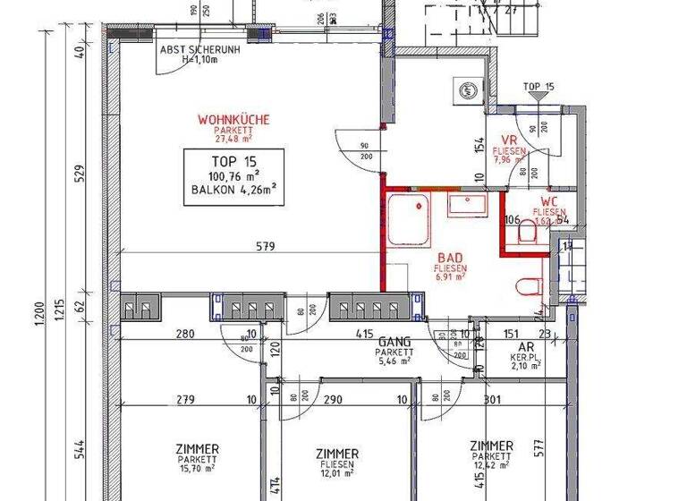 Wohnung zum Kauf - Erstbezug 680.000 € 4 Zimmer 91,7 m² 4. Geschoss frei ab 01.05.2026 Wien 1050