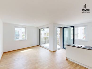 Wohnung zur Miete - Erstbezug 1.035 € 2 Zimmer 66,2 m² EG frei ab sofort Happelstraße 39 Heilbronn Heilbronn 74074