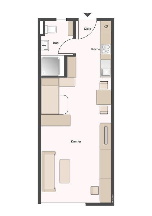 Wohnung zur Miete Wohnen auf Zeit 770 € 1 Zimmer 30 m²<br/>Wohnfläche 20.04.2025<br/>Verfügbarkeit Zeltinger Straße 1 Zollstock Köln 50969