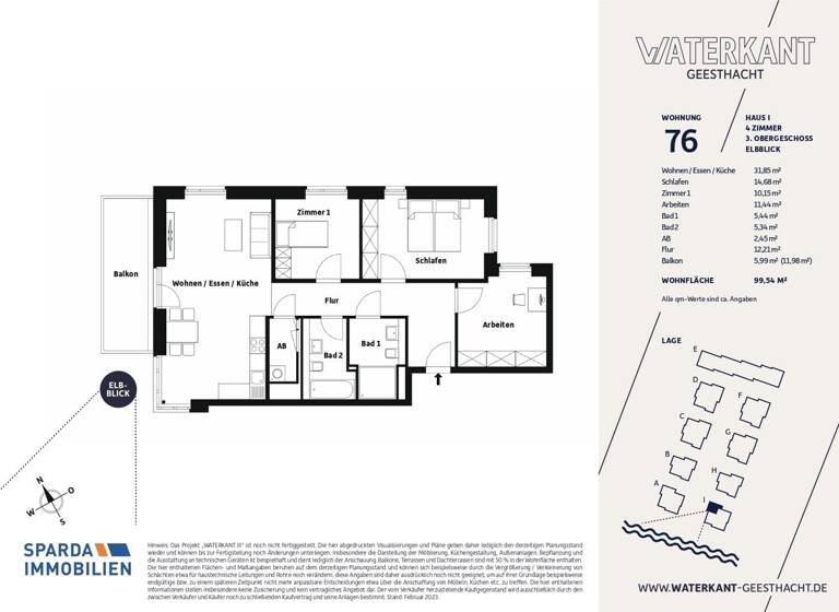 Wohnung zum Kauf - Erstbezug provisionsfrei 550.000 € 4 Zimmer 99,7 m² Geesthacht 21502