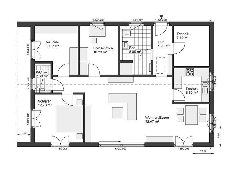 Bungalow zum Kauf provisionsfrei 406.300 € 4 Zimmer 105 m² 799 m² Grundstück Breitenberg Duderstadt 37115
