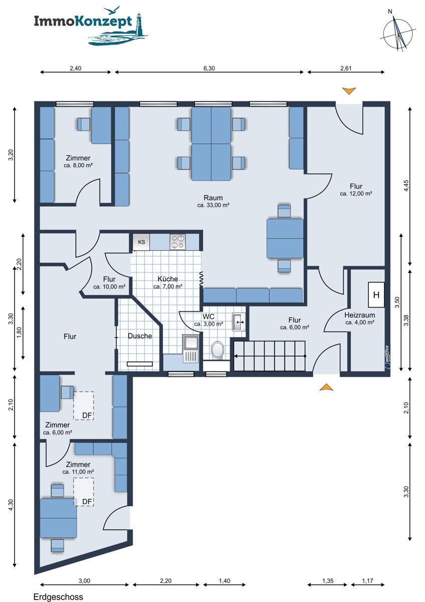 Mehrfamilienhaus zum Kauf provisionsfrei 149.000 € 7 Zimmer 114 m²<br/>Wohnfläche 158 m²<br/>Grundstück Gützkow Gützkow 17506