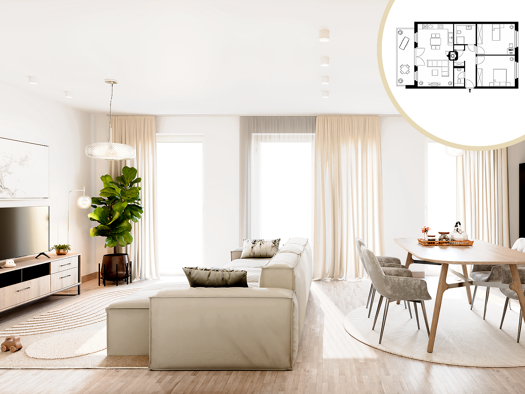 Wohnung zum Kauf - Erstbezug provisionsfrei 429.000 € 3 Zimmer 81,9 m² 1. Geschoss frei ab sofort Friedrich-Ebert-Straße 3 Egelsbach 63329