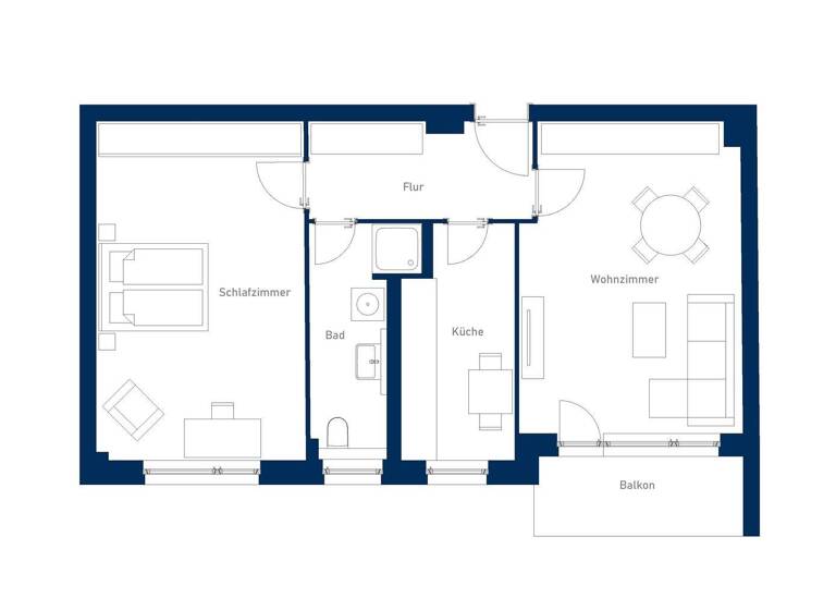 Wohnung zur Miete 1.460 € 2 Zimmer 71 m² 2. Geschoss frei ab sofort Lichterfelder Ring 91 Marienfelde Berlin 12279