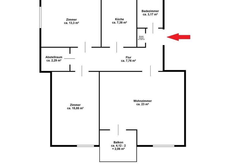 Wohnung zum Kauf 199.000 € 3 Zimmer 75,5 m² 3. Geschoss frei ab 01.05.2026 Gartenstadt Süd Bremen 28201