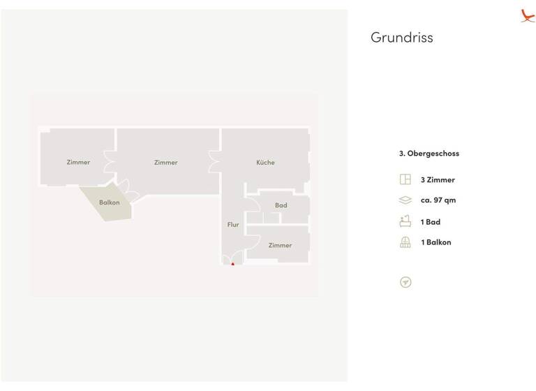 Wohnung zum Kauf 795.000 € 4 Zimmer 97,2 m² 3. Geschoss Wilmersdorf Berlin 10707