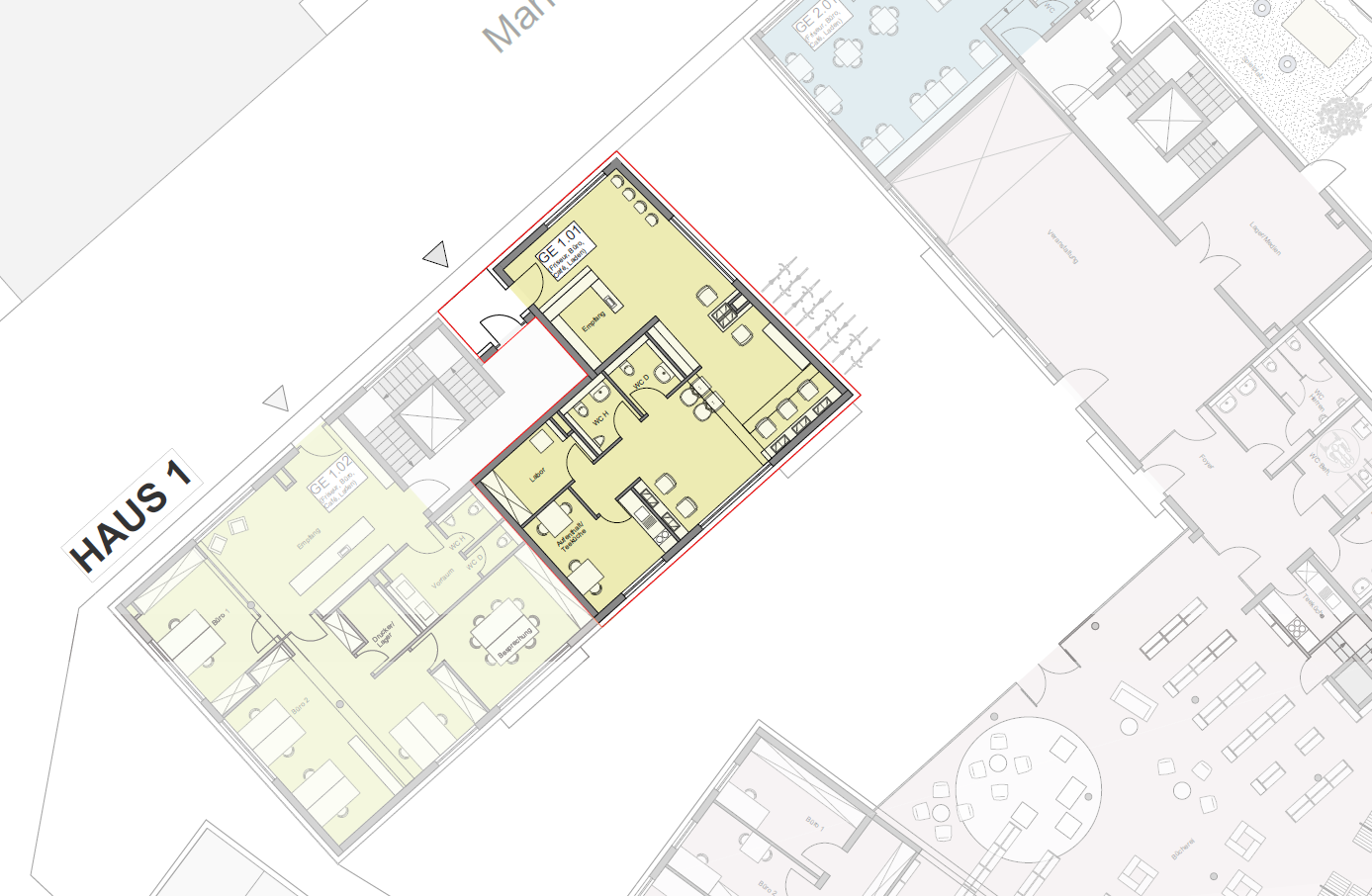 Büro-/Praxisfläche zur Miete provisionsfrei 1.425 € Beutelsbach Weinstadt 71384