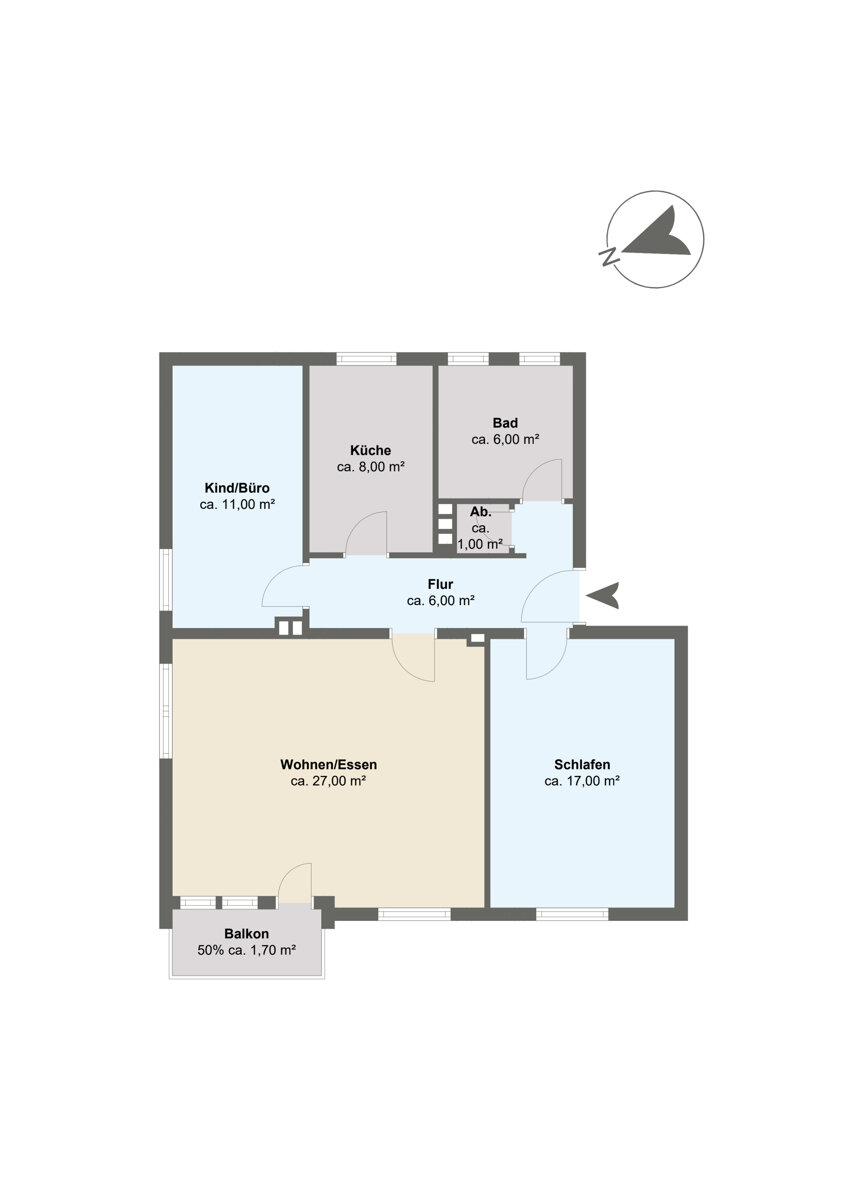 Wohnung zum Kauf 169.000 € 3 Zimmer 77 m²<br/>Wohnfläche 2.<br/>Geschoss Gellershagen BI-Westen 33613