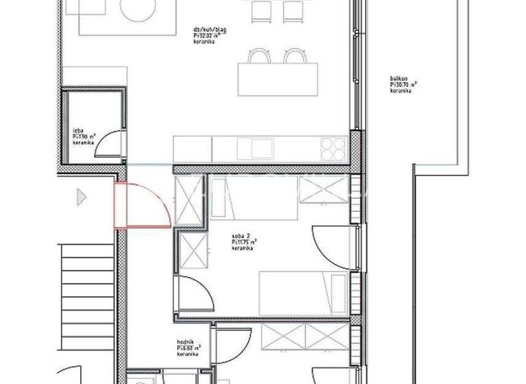 Wohnung zum Kauf 354.800 € 2 Zimmer 88 m² 1. Geschoss Vinjerac Posedarje