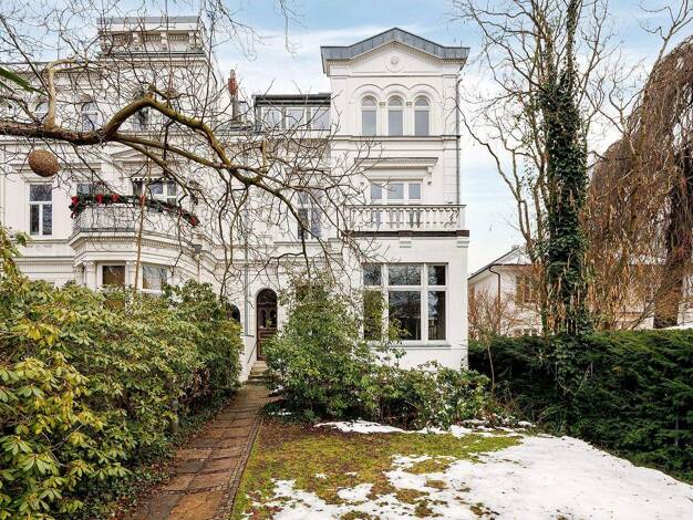 Villa zur Miete 10.500 € 7,5 Zimmer 348 m² 446 m² Grundstück Harvestehude Hamburg 20149