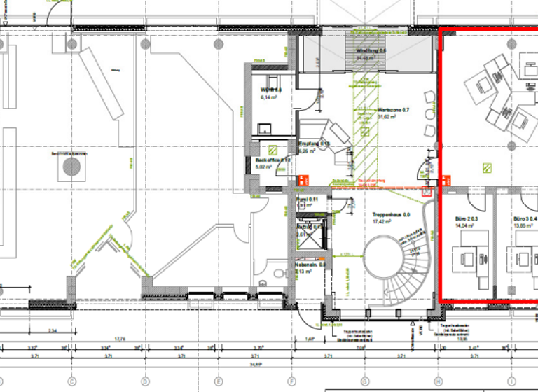 Bürofläche zur Miete 13,50 € 109 m²<br/>Bürofläche ab 109 m²<br/>Teilbarkeit Dellviertel Duisburg 47051