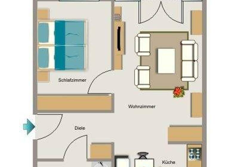 Wohnung zur Miete nur mit Wohnberechtigungsschein 343 € 2,5 Zimmer 58,4 m² 2. Geschoss frei ab 01.06.2026 Fontaneweg 2 Gestfeld Kamp-Lintfort 47475