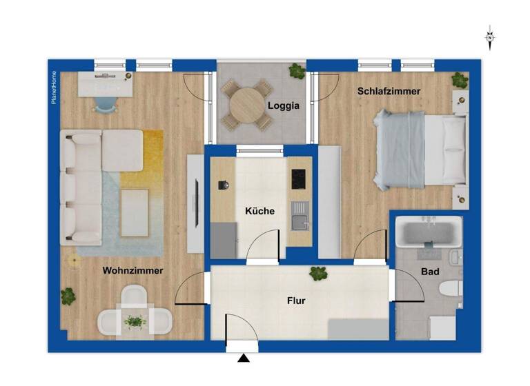 Wohnung zum Kauf 169.000 € 2 Zimmer 58,3 m² 1. Geschoss Unterhausen Lichtenstein 72805