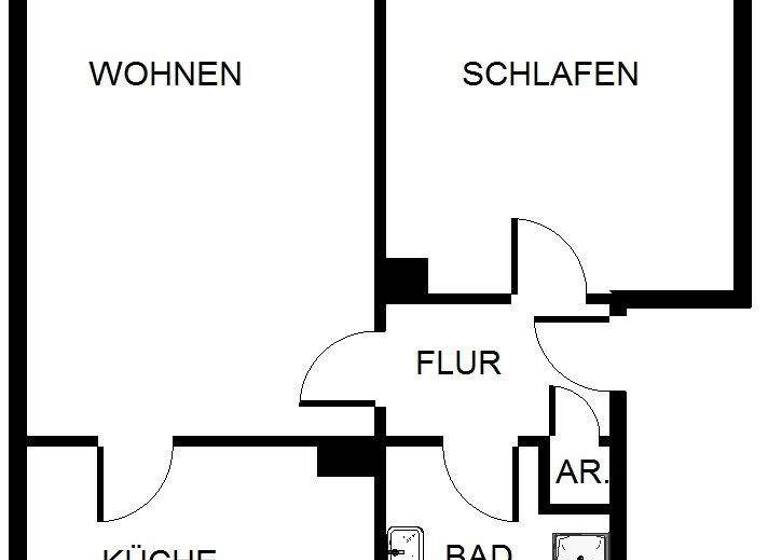 Wohnung zur Miete 389 € 2 Zimmer 50,2 m² EG frei ab 17.04.2026 Florastraße 262 Bulmke-Hüllen Gelsenkirchen 45888