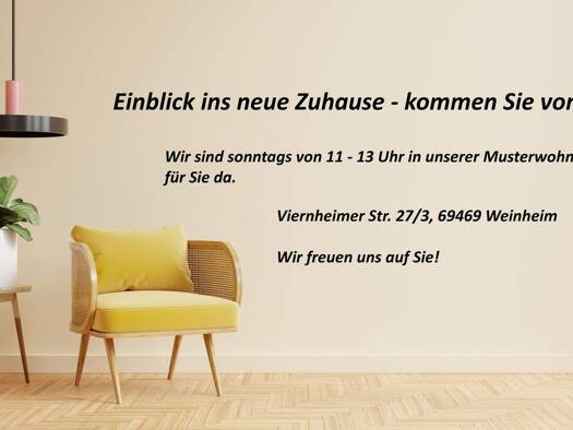 Wohnung zum Kauf - Neubau provisionsfrei 346.000 € 2 Zimmer 60 m² 1. Geschoss Weinheim 69469