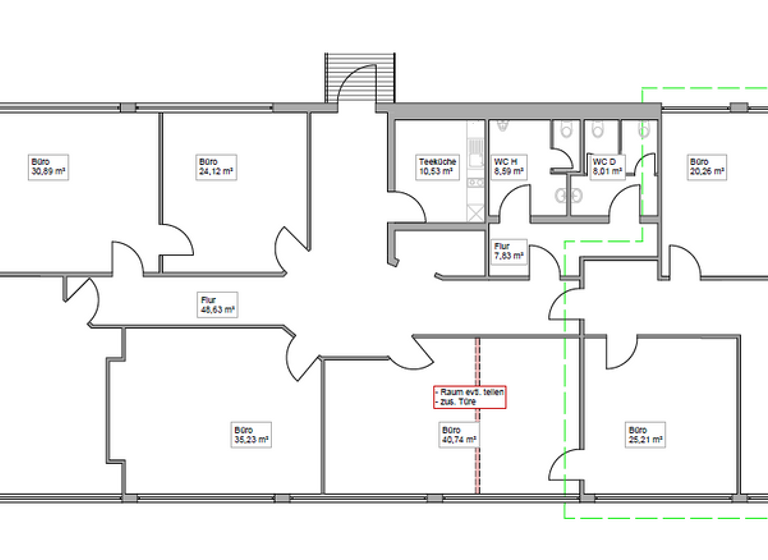 Bürofläche zur Miete provisionsfrei 12,90 € 599 m² Bürofläche Eltersdorf Erlangen 91058