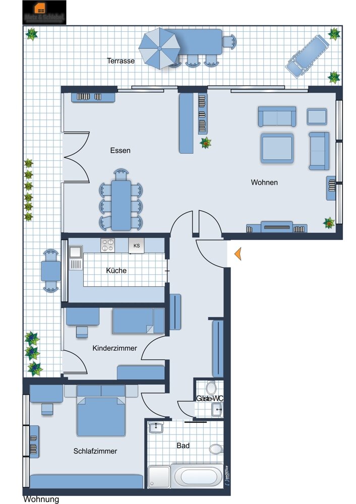 Penthouse zum Kauf 430.000 € 4 Zimmer 120 m²<br/>Wohnfläche 7.<br/>Geschoss Uthmannstraße Wiesbaden / Mainz-Kostheim 55246