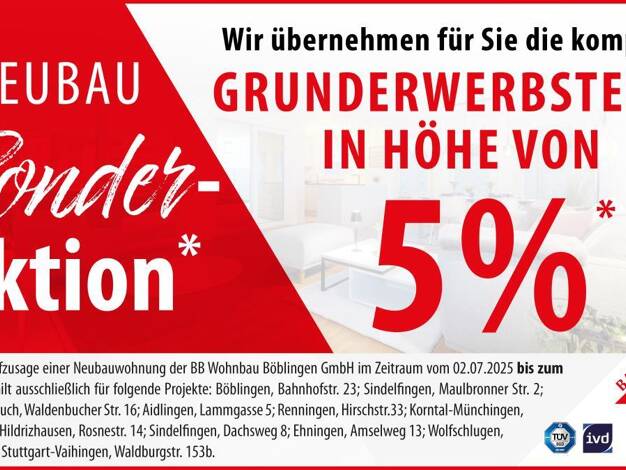 Wohnung zum Kauf - Neubau provisionsfrei 879.000 € 4 Zimmer 93 m² Vaihingen Stuttgart 70563