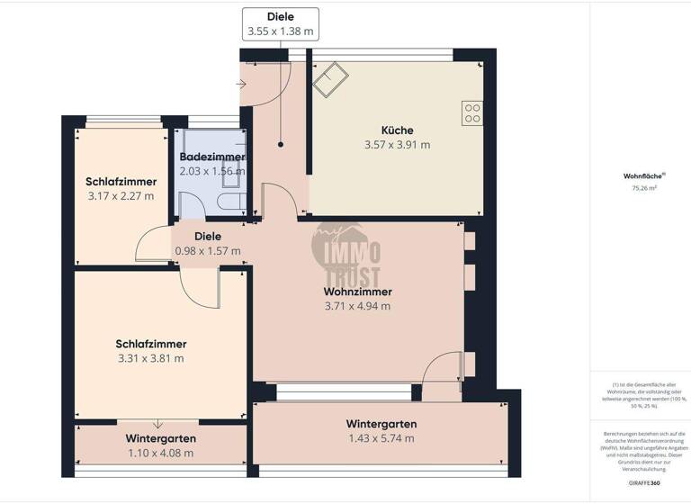 Wohnung zum Kauf 249.000 € 3 Zimmer 75,3 m² Alt-Langenhagen Langenhagen 30851