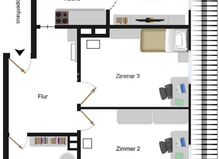 Wohnung zur Miete 790 € 4 Zimmer 78 m² 4. Geschoss frei ab 01.04.2026 Gießen 35390