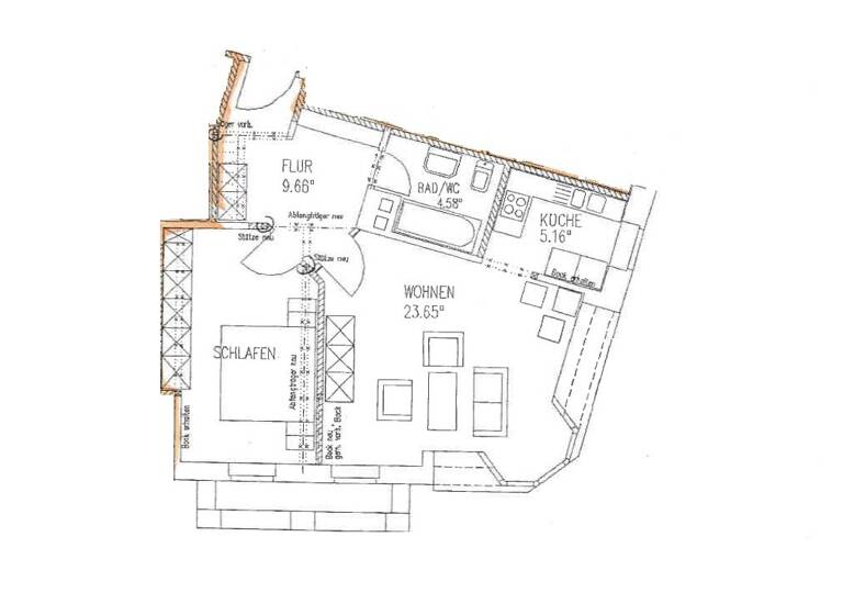 Wohnung zur Miete 260 € 2 Zimmer 54 m² 3. Geschoss frei ab sofort Kasernenstraße 1 Westend Plauen 08523